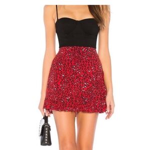 NWT Lovers + Friends Lena Mini Skirt In Sahara Cheetah